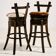 Tabouret de bar en hêtre vintage, années 1970