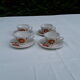 4 tea cups antique earthenware