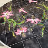 Rattan and faience table