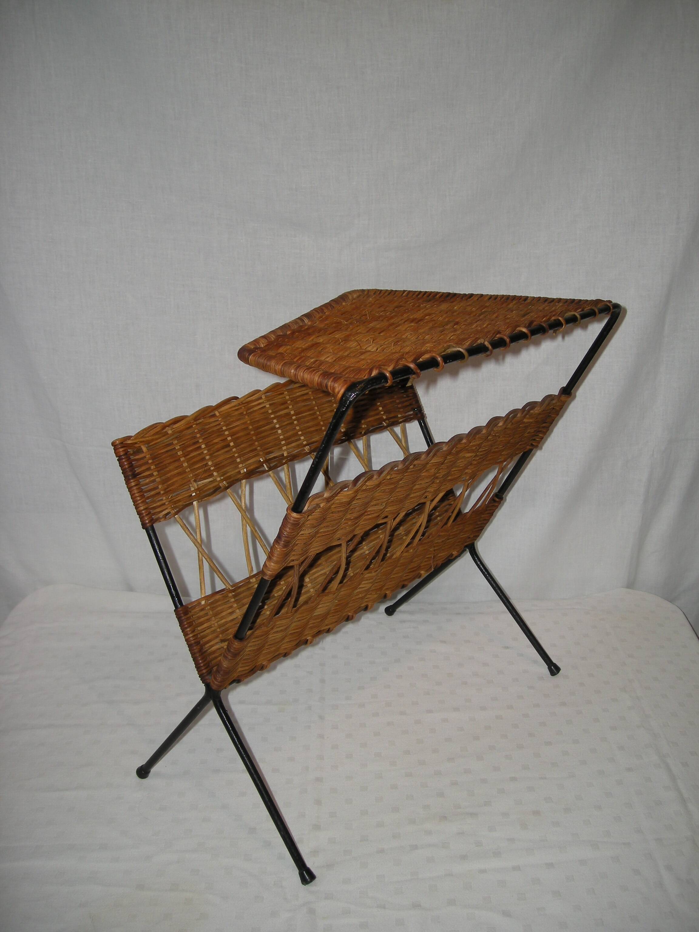 Magazine holder and tablet from the 50s