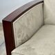 Pair of Art Deco armchairs in rosewood and suede.