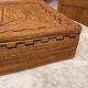 Vintage rattan trunk with lid