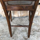 Bistrot chair turned wood & seat skai black vintage