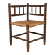 Provincial antique bobbin corner chair from the mid-century, France, 1940s.