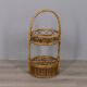 Vintage Italian Bamboo Bar Basket, 1960s