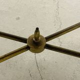 Mid-Century Modern Coffee Table, Glass and Brass