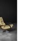 Swivel armchair in leather by Eugen Schmidt, Germany 1960