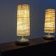 High pair of table lamps in Ceramic and raffia shade - France 1960
