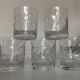 Set of 5 crystal whiskey tumblers giving polka dot cut 1970