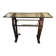 Vintage metal and glass console