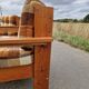 Pair of brutalist pine armchairs circa 1960