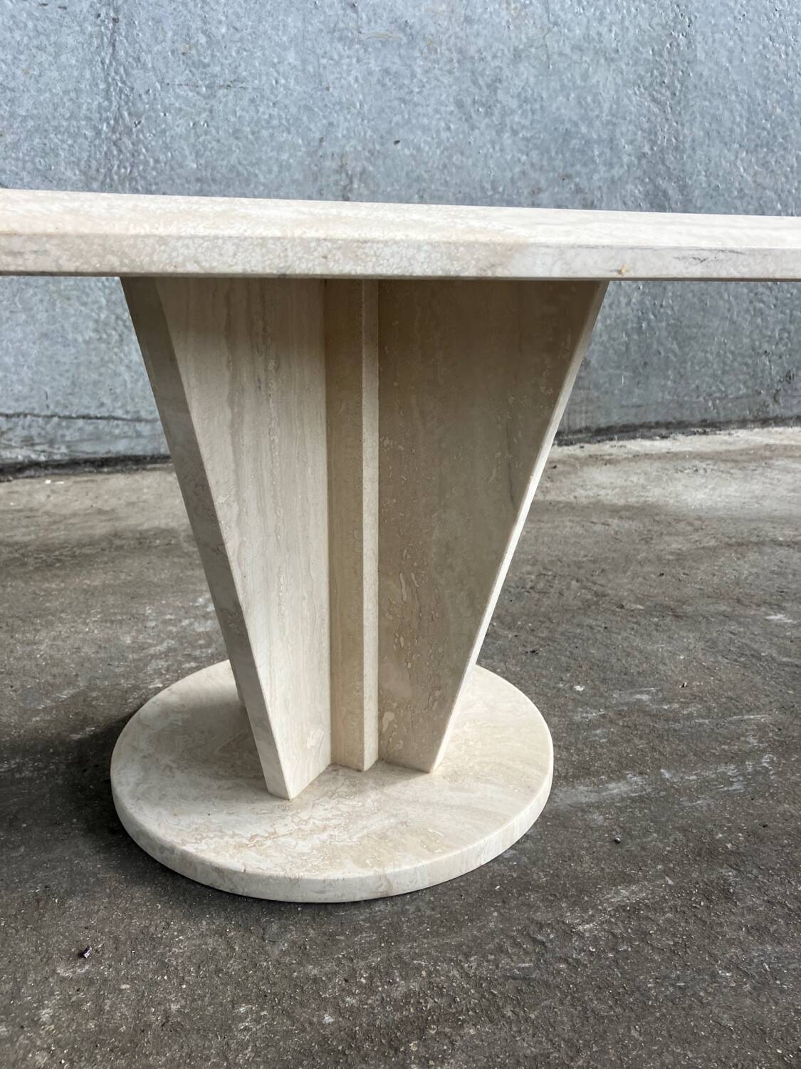 Table basse en travertin, vintage 1970