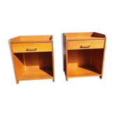 Paire chevets de chambre d'étudiants vintage 1960