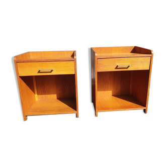 Pair vintage student room bedside 1960