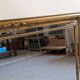 Louis XV style beaded mirror in gilded wood 115x85 cm