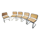 Set of 6 black Marcel Bauer B32 style chairs