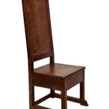 Art Deco High Back chair in oak minimalist design