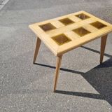 Table basse vintage pied compas