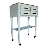 Table d'instruments médicaux en métal et verre, années 1960