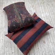 Pair of vintage XXL Kilim cushions