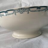 Service 20 plates and 3 dishes blue earthenware Vaucluse U-C Sarreguemines Digoin