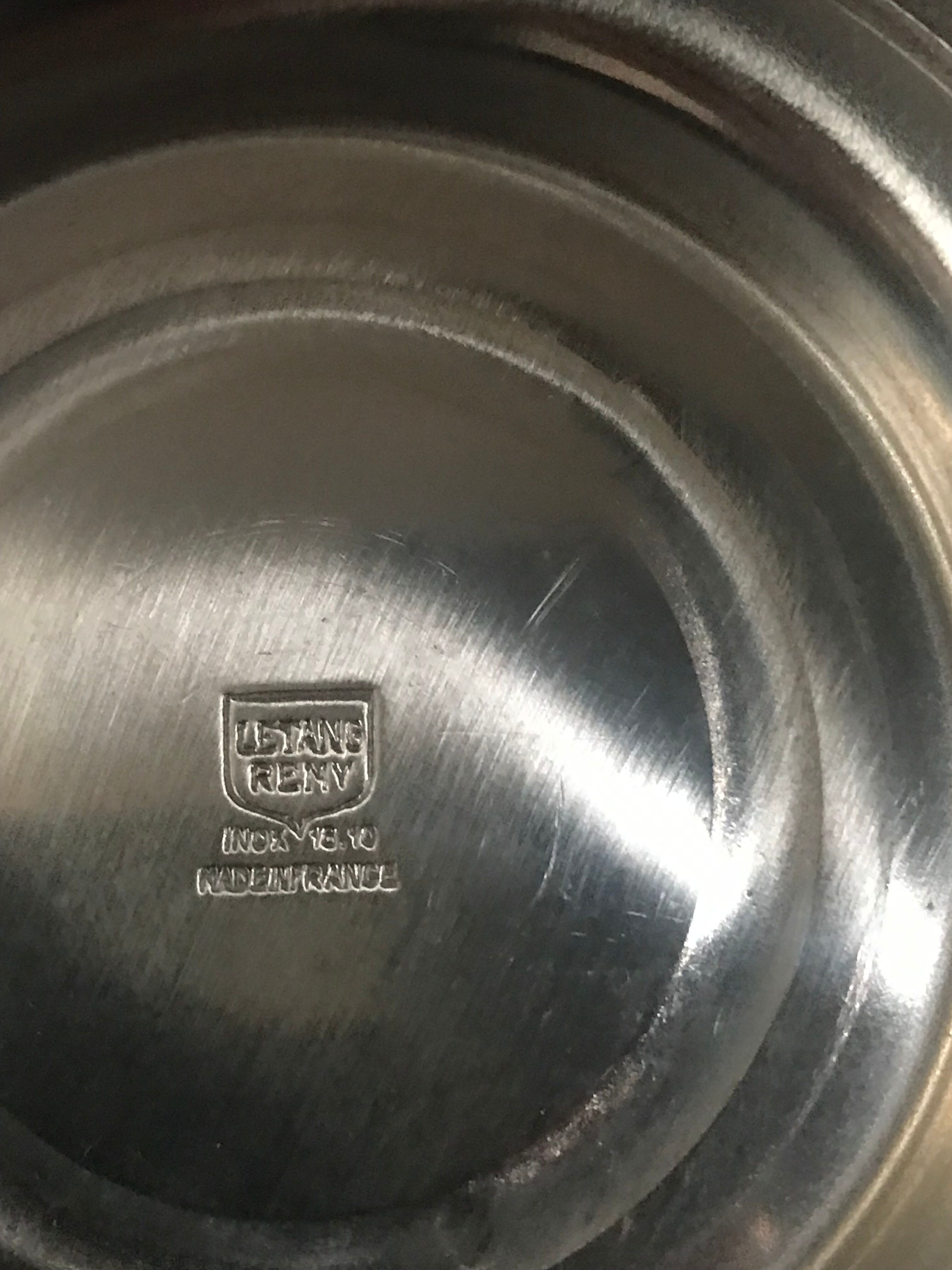 Stainless steel sugar bowl remy letang 80s
