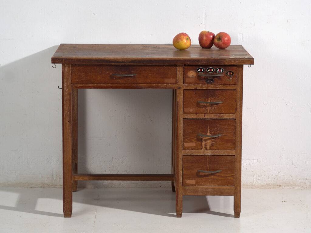 Bureau japonais ancien avec tiroirs – période Showa (c.1926-1970) #80