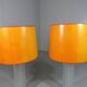 Set of 2 large glass table lamps 1960’s
