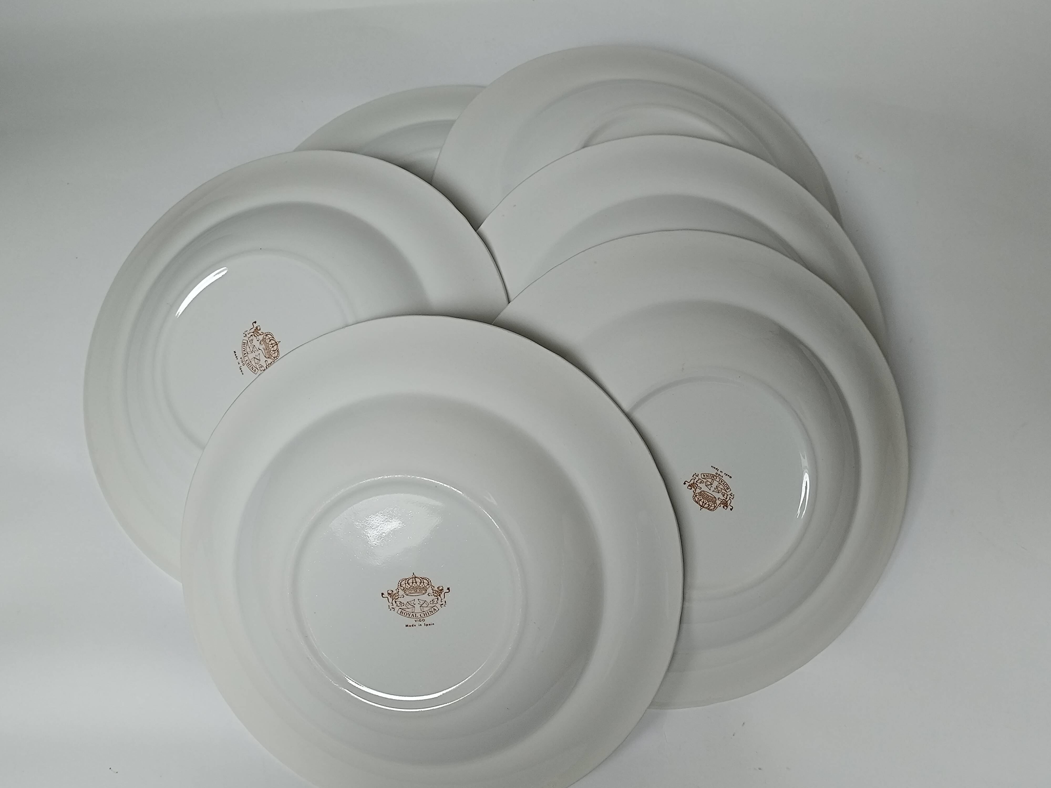 Royal China Vigo porcelain soup plates