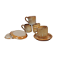 Set of 4 stoneware coffee cups