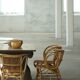 "Danish Modern" style, set of 6 dining chairs in bamboo and rattan, by Robert Wengler, 1930s.