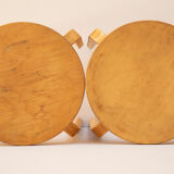 Pair of Alvar Aalto stools from the 90s