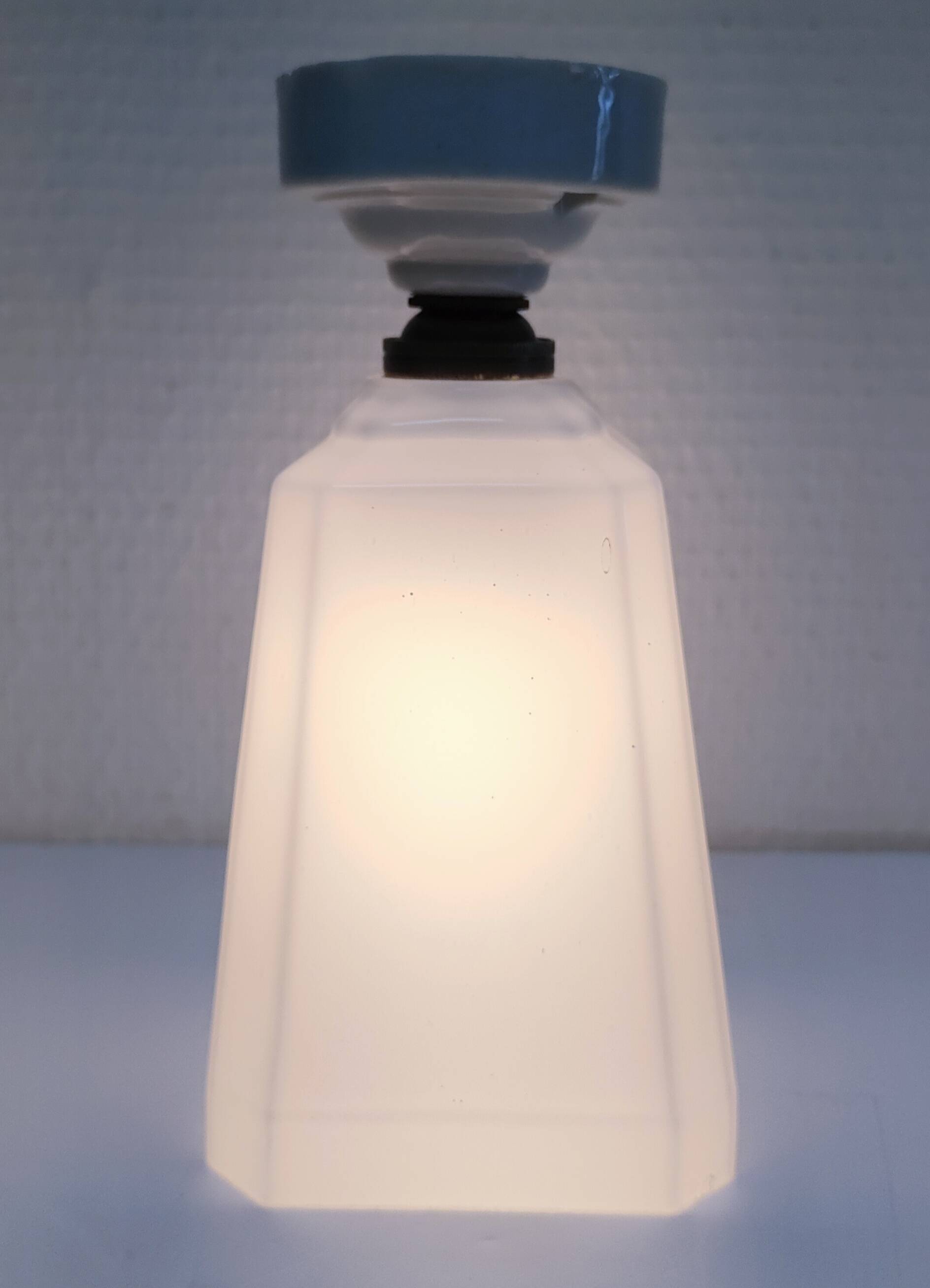 Art deco opaline porcelain lamp