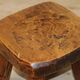 Vintage brutalist low stool in solid ash, 1960s