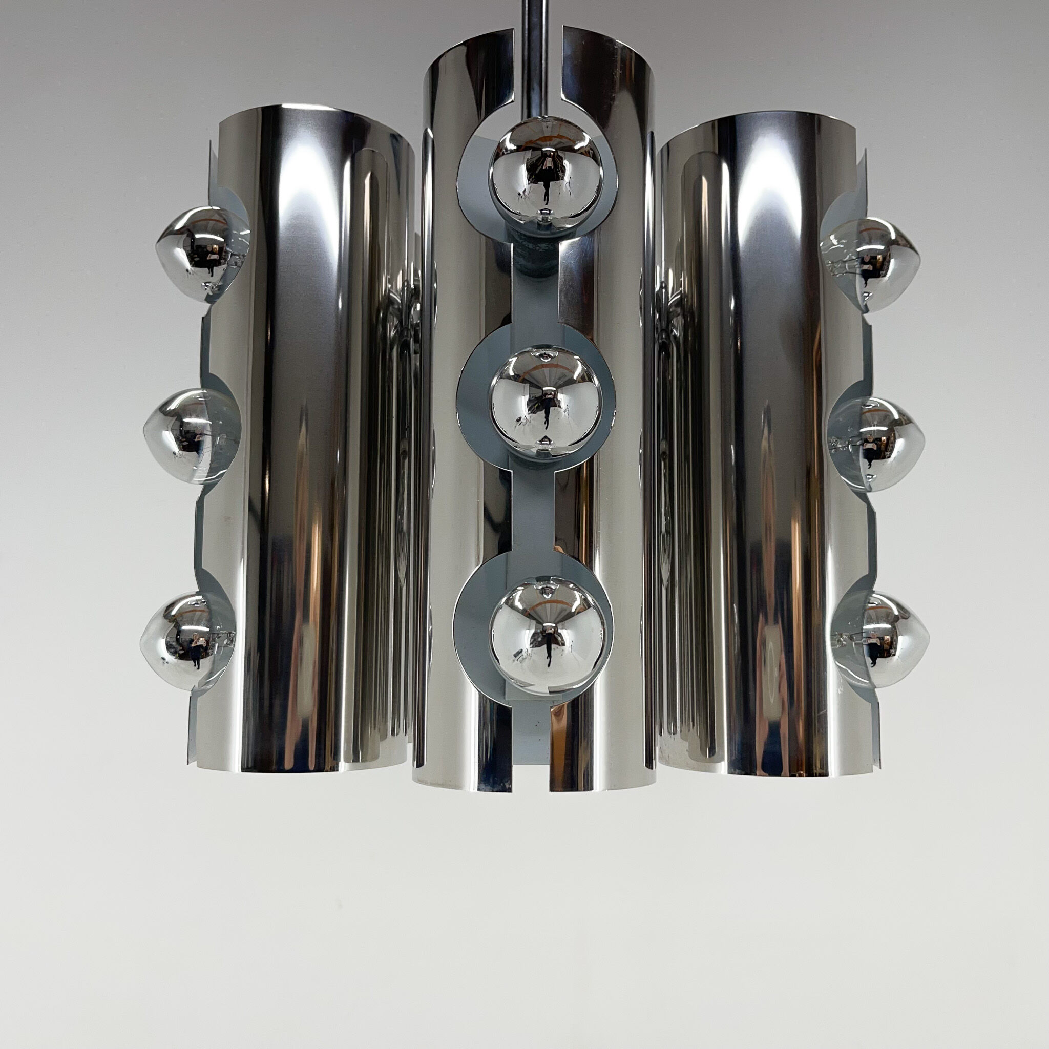 1960's italian chrom chandelier