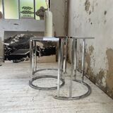 Trio of 70s chrome consoles