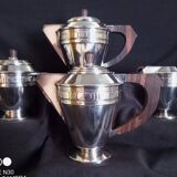 Art Deco silver-plated coffee and tea service, stamped.