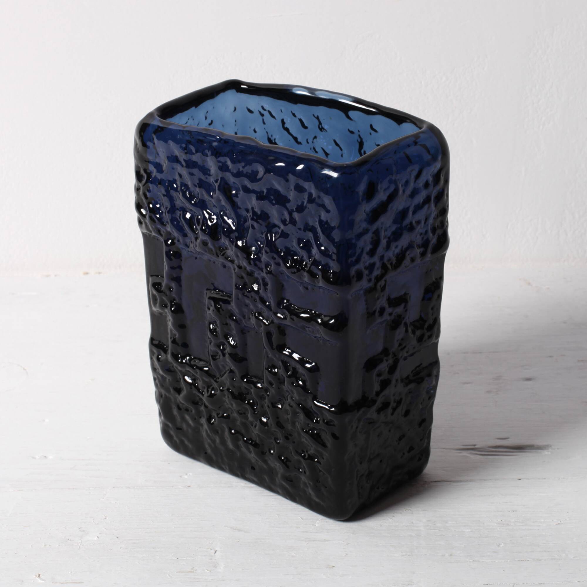 Cobalt Blue Mid-Century Glass Vase by Göte Augustsson, Ruda Glasbruk, 1970s