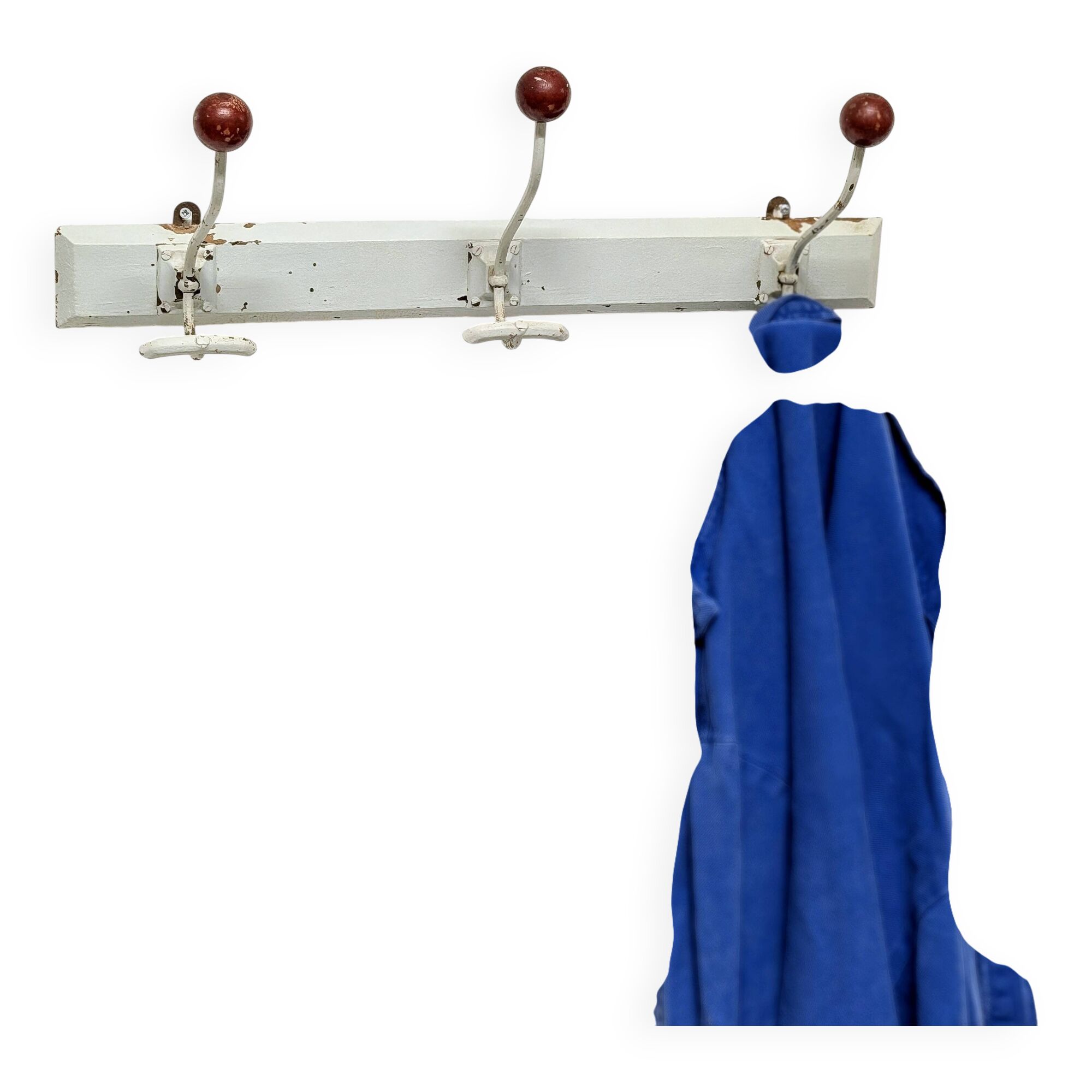 3-hook wall coat rack