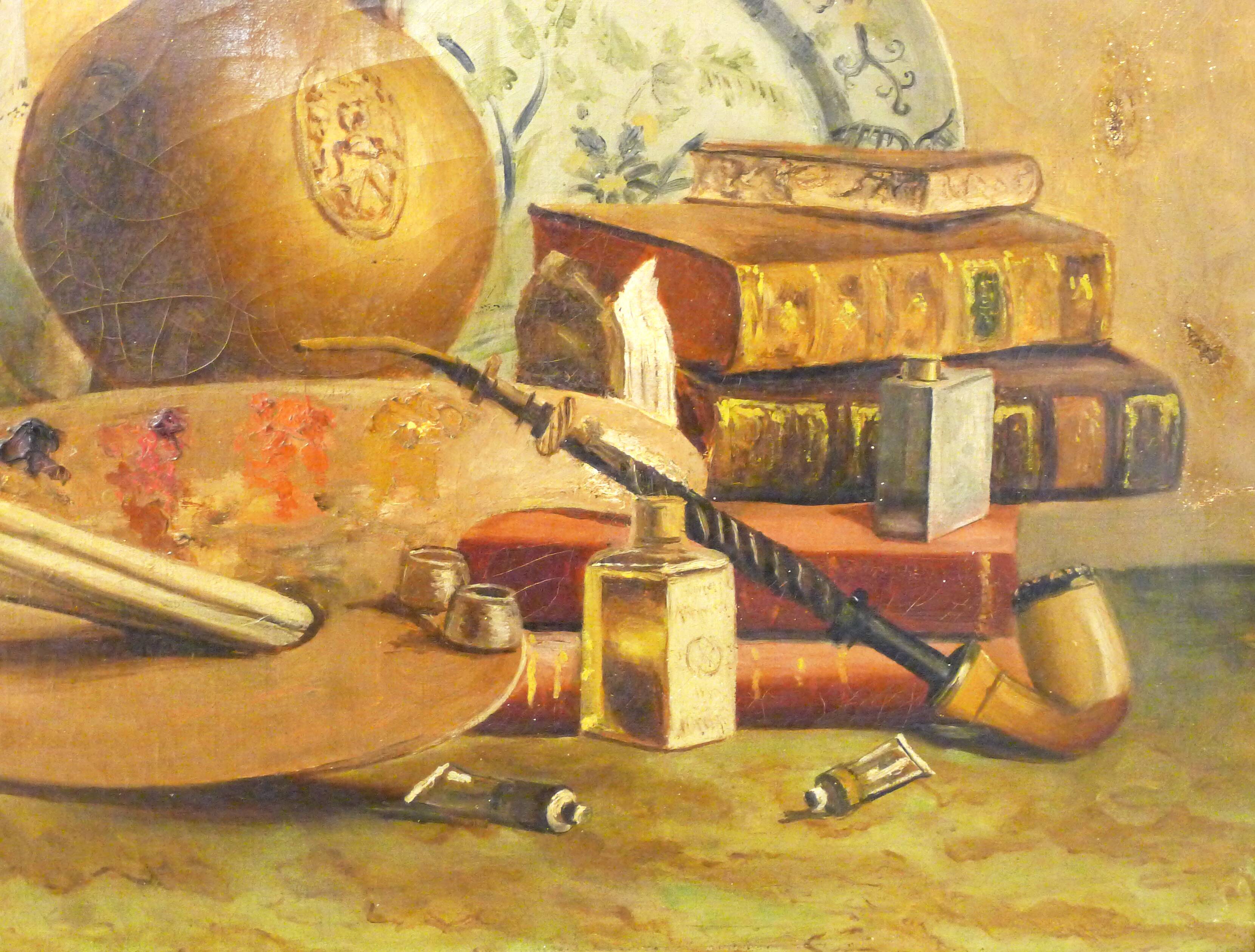 Still life oil painter late nineteenth