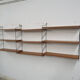 Mid-century teak and metal book shelves, 1950's