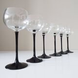 Wine glasses set, 1980s