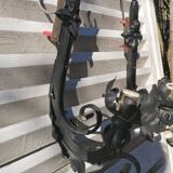 Pair of wrought iron appliques