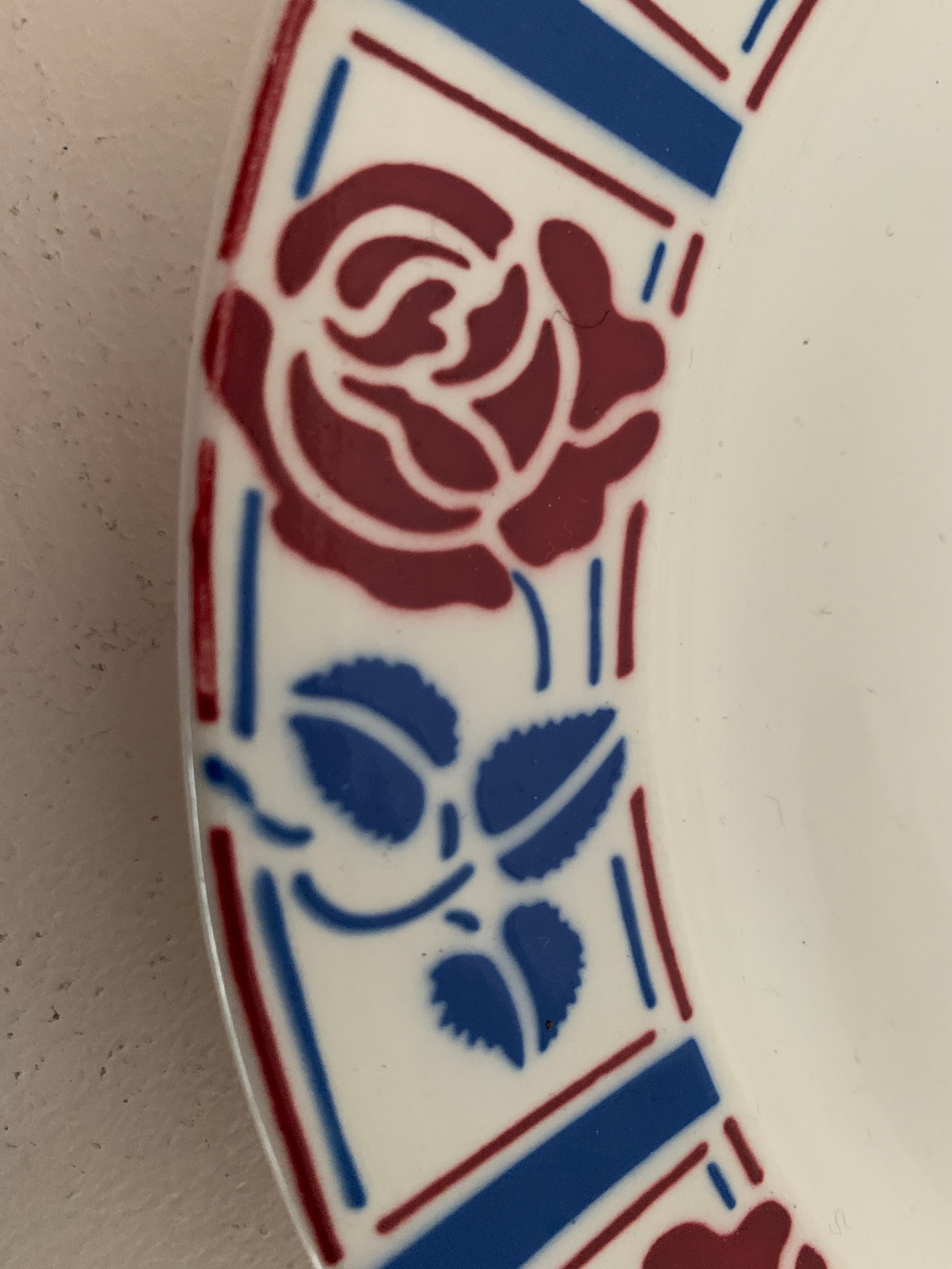 5 flat plates Sarreguemines, Tabarin model