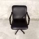 Vintage 70s swivel office chair in skai and black metal