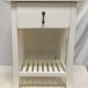 Wooden bedside table painted white