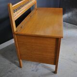 1960 vintage rattan bench box