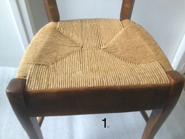 Wooden farm chairs pair