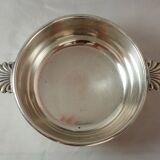 Old hollow plate silver metal handles shells