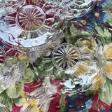 12 transparent glass dessert plates